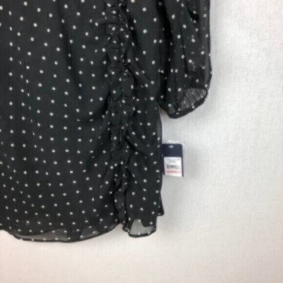 NWT Rachel Roy Black Polka-Dot Ruffle Fancy Dressy Party Cocktail Dress 10 - Picture 11 of 12